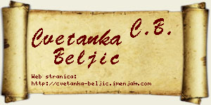 Cvetanka Beljić vizit kartica